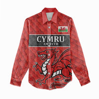 Wales Rugby Custom Women Casual Shirt Y Ddraig Goch Ddyry Cychwyn