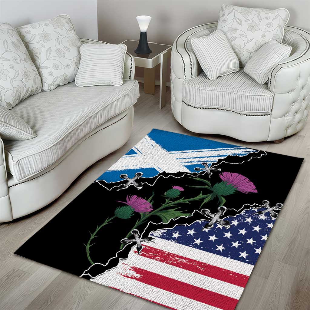 Scottish-American Heritage Month Area Rug Proud Scottish American Heritage