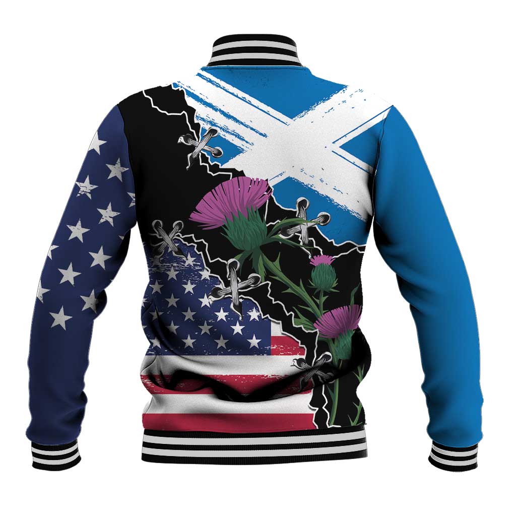 Scottish-American Heritage Month Baseball Jacket Proud Scottish American Heritage