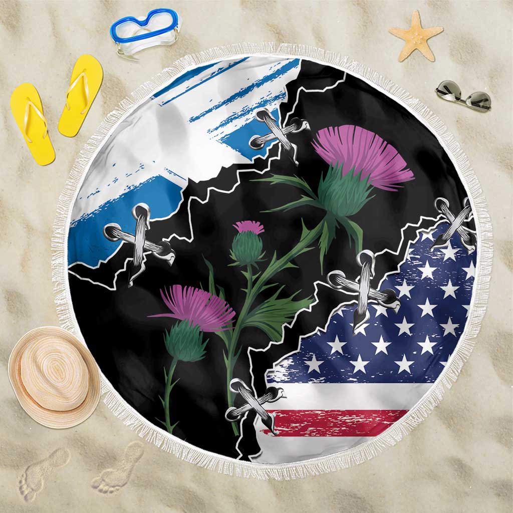 Scottish-American Heritage Month Beach Blanket Proud Scottish American Heritage