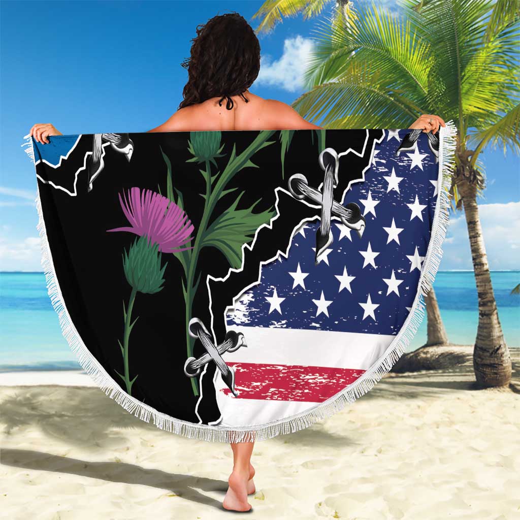 Scottish-American Heritage Month Beach Blanket Proud Scottish American Heritage