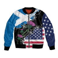 Scottish-American Heritage Month Bomber Jacket Proud Scottish American Heritage