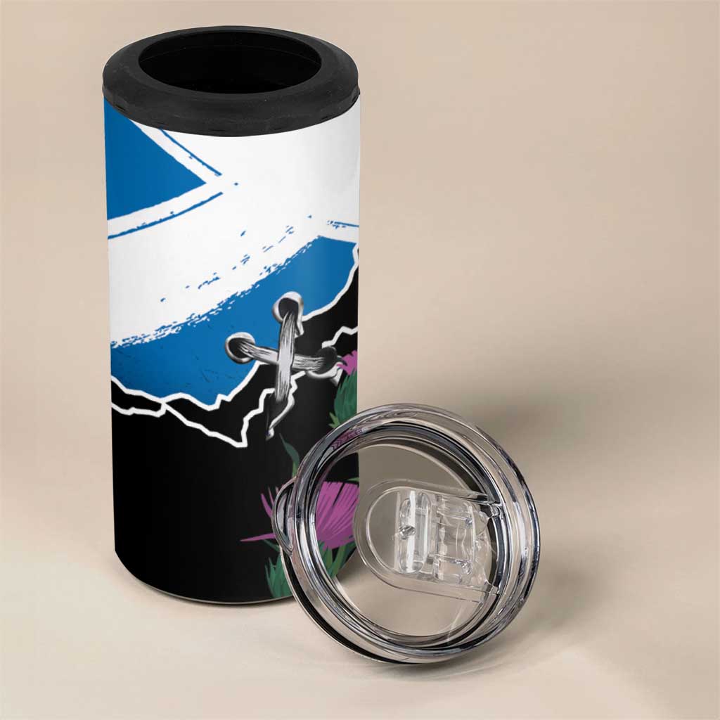 Scottish-American Heritage Month 4 in 1 Can Cooler Tumbler Proud Scottish American Heritage