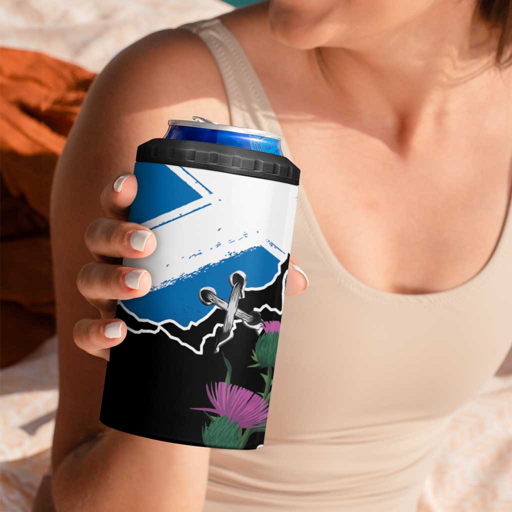 Scottish-American Heritage Month 4 in 1 Can Cooler Tumbler Proud Scottish American Heritage