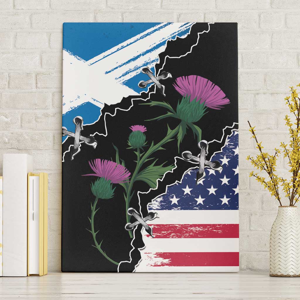 Scottish-American Heritage Month Canvas Wall Art Proud Scottish American Heritage