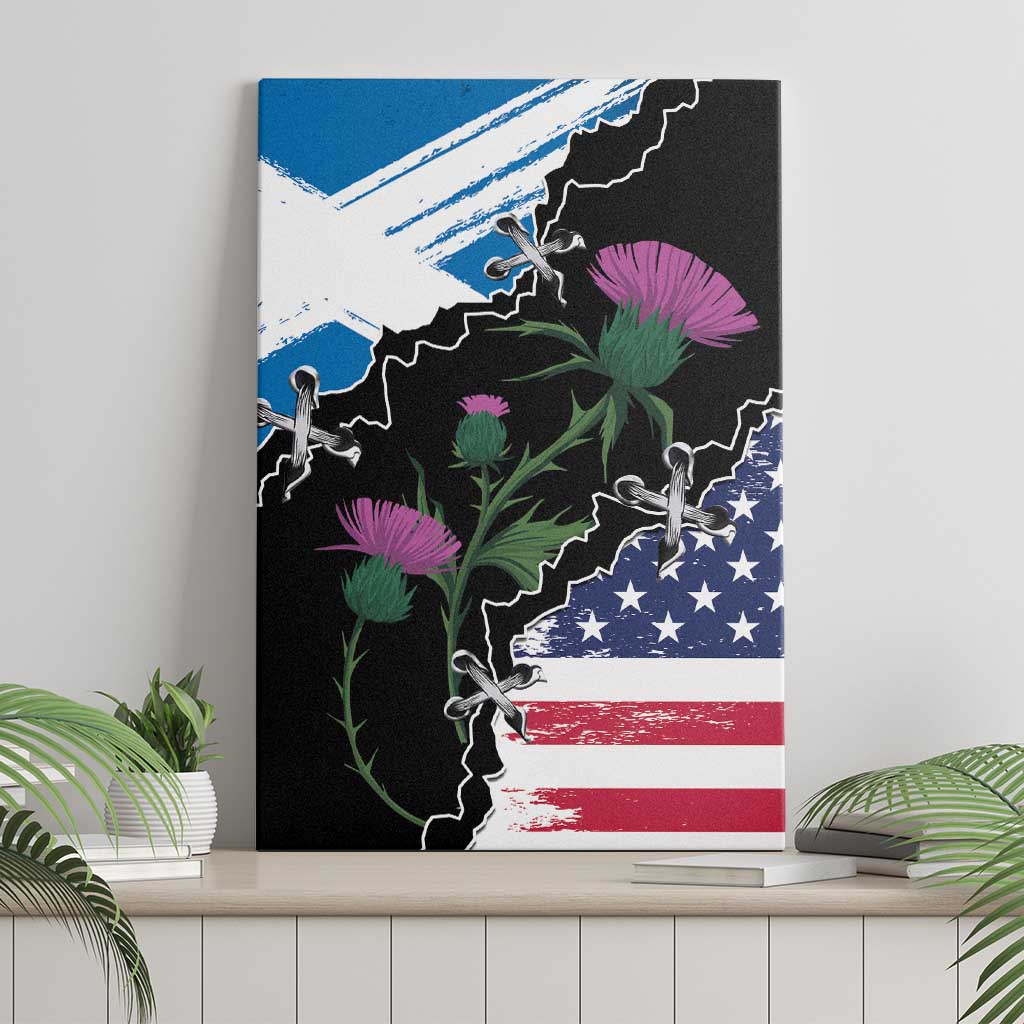 Scottish-American Heritage Month Canvas Wall Art Proud Scottish American Heritage