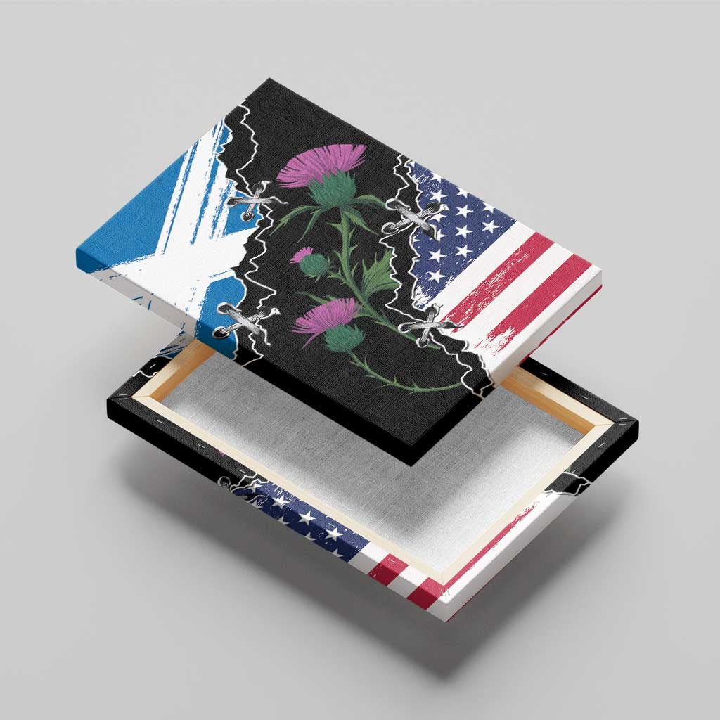 Scottish-American Heritage Month Canvas Wall Art Proud Scottish American Heritage