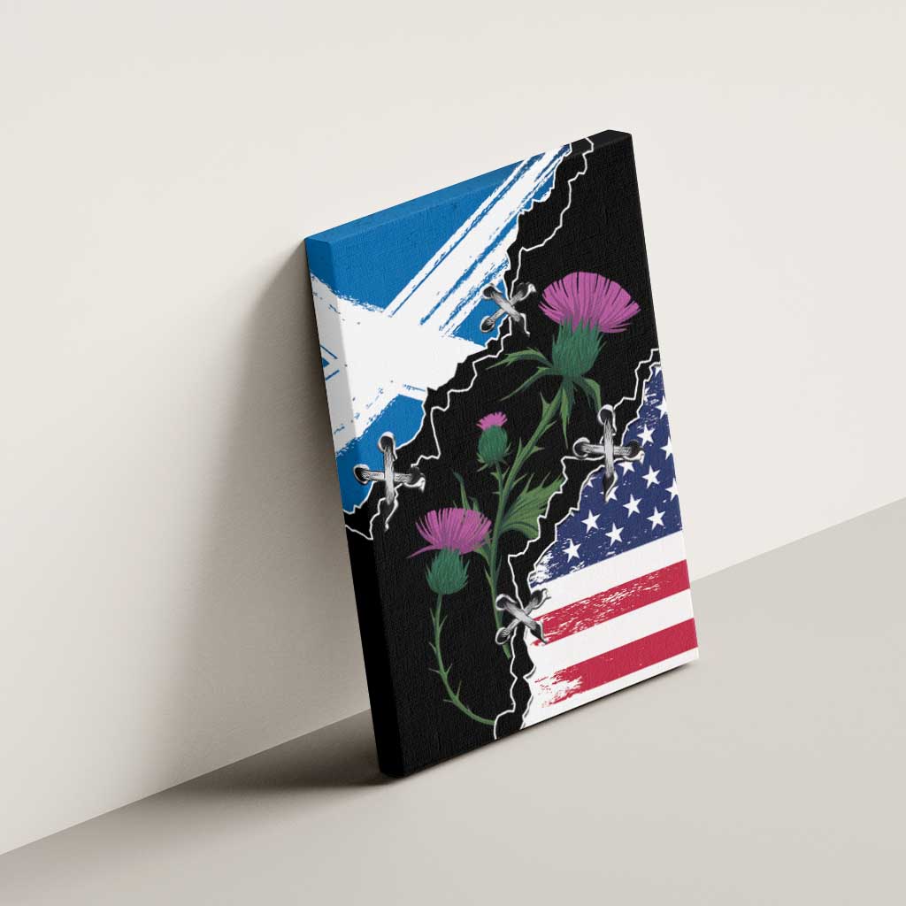 Scottish-American Heritage Month Canvas Wall Art Proud Scottish American Heritage