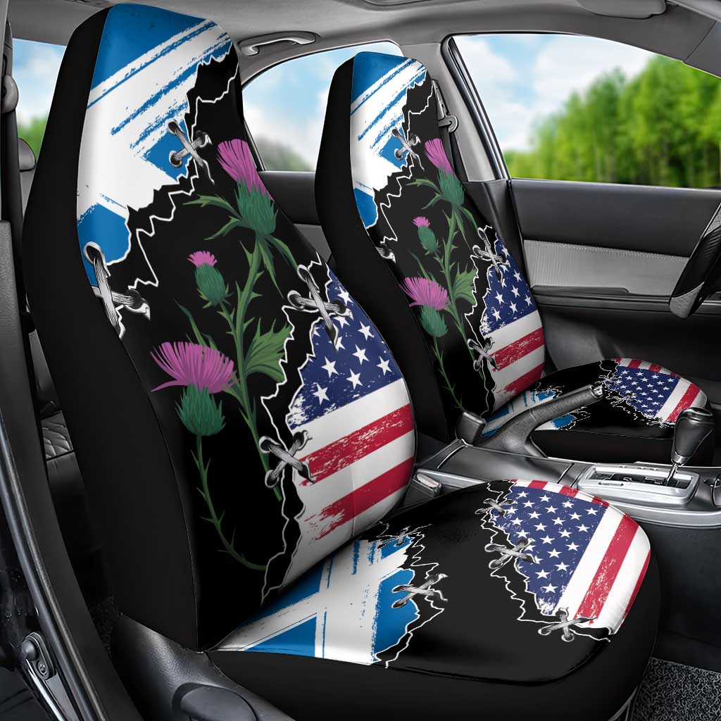 Scottish-American Heritage Month Car Seat Cover Proud Scottish American Heritage