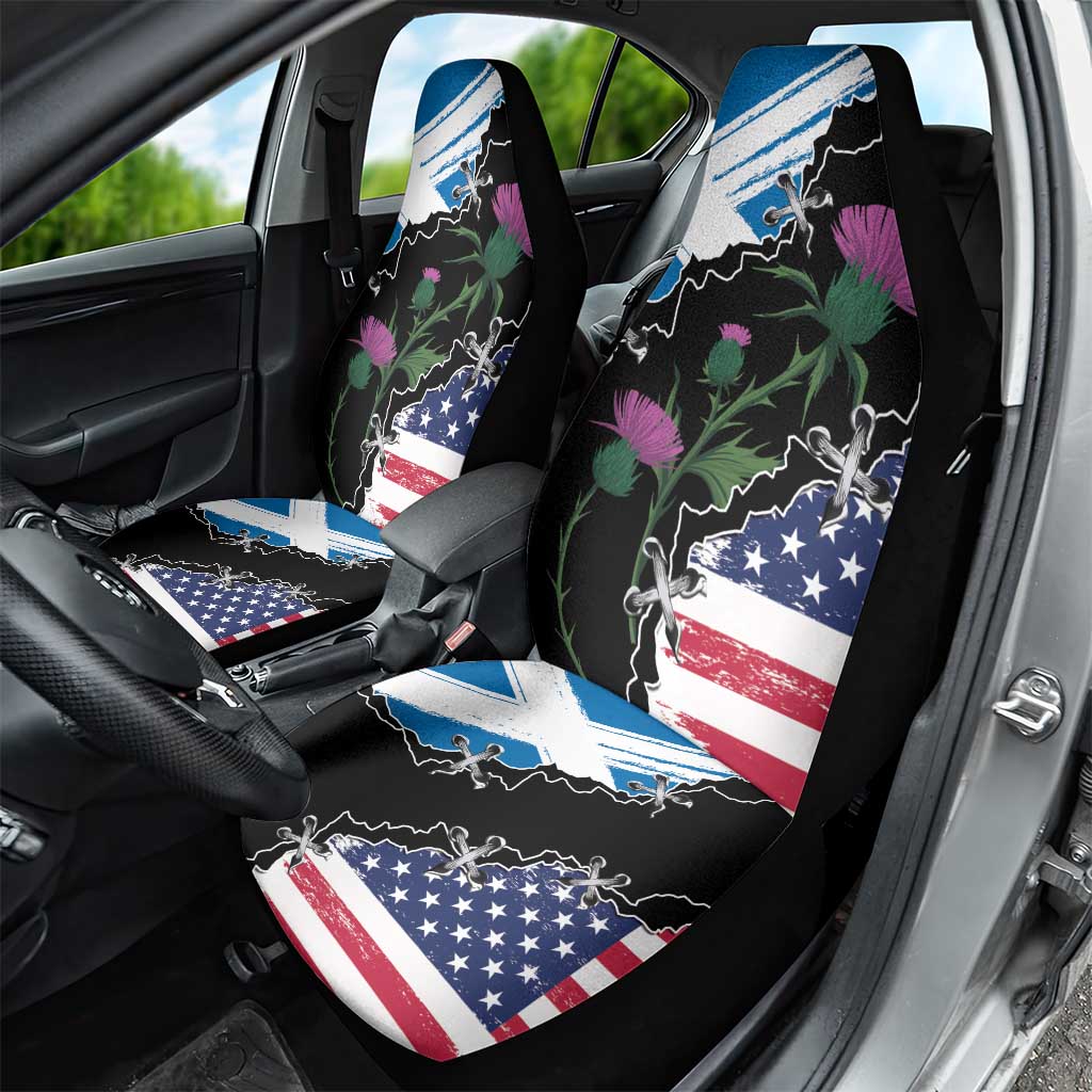 Scottish-American Heritage Month Car Seat Cover Proud Scottish American Heritage