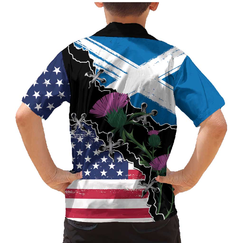 Scottish-American Heritage Month Family Matching Mermaid Dress and Hawaiian Shirt Proud Scottish American Heritage