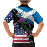 Scottish-American Heritage Month Family Matching Mermaid Dress and Hawaiian Shirt Proud Scottish American Heritage