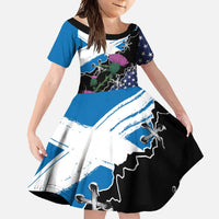 Scottish-American Heritage Month Family Matching Mermaid Dress and Hawaiian Shirt Proud Scottish American Heritage