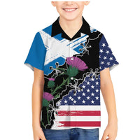 Scottish-American Heritage Month Family Matching Mermaid Dress and Hawaiian Shirt Proud Scottish American Heritage
