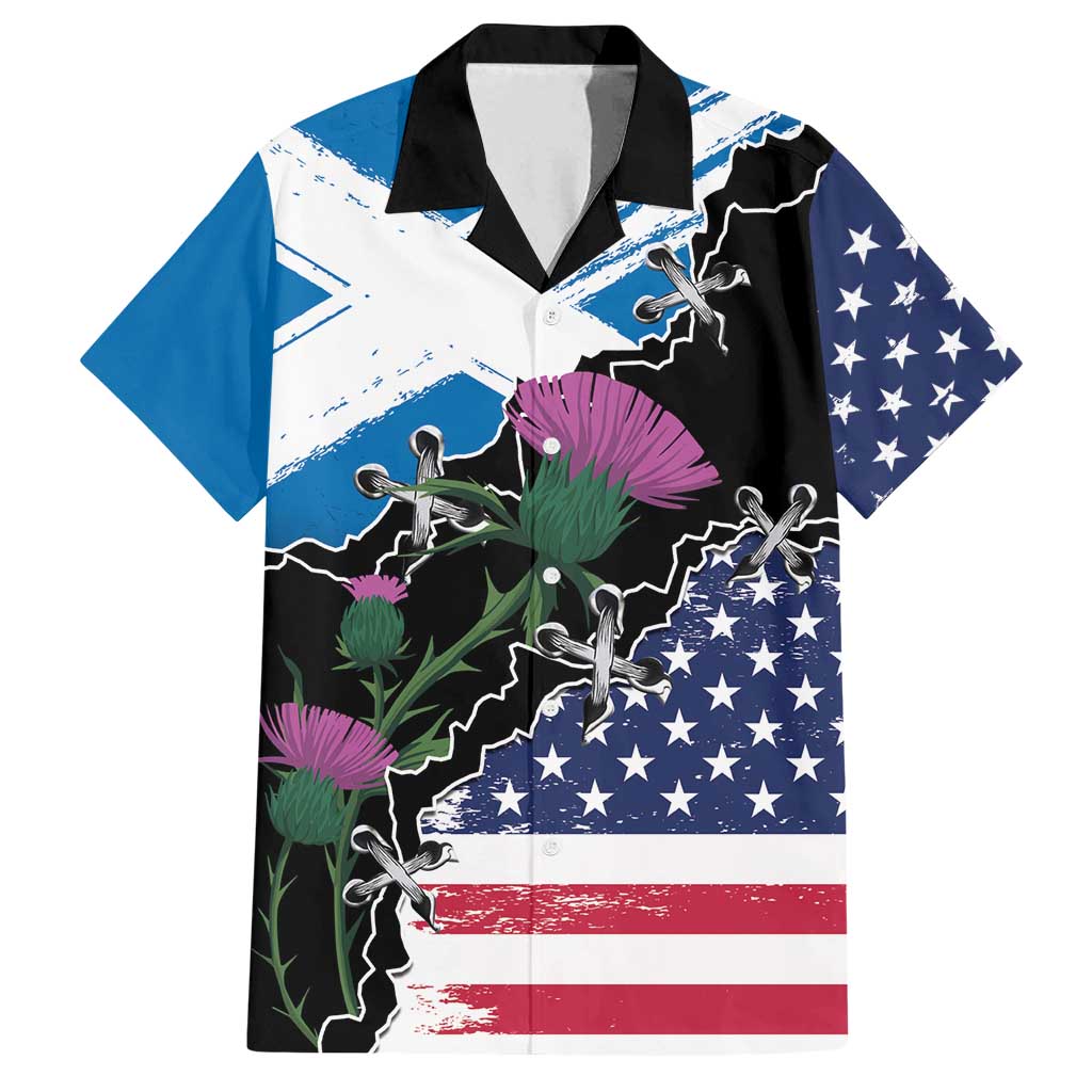 Scottish-American Heritage Month Family Matching Puletasi and Hawaiian Shirt Proud Scottish American Heritage