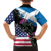 Scottish-American Heritage Month Family Matching Tank Maxi Dress and Hawaiian Shirt Proud Scottish American Heritage