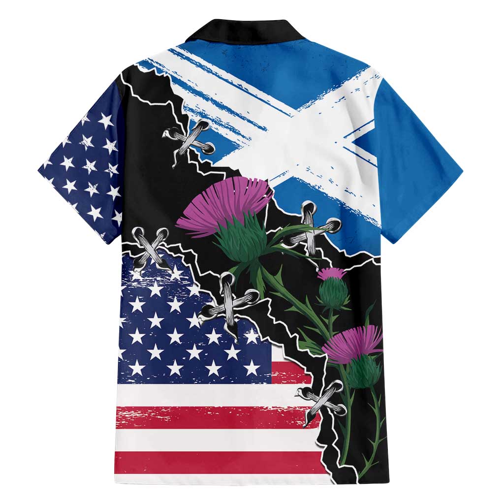 Scottish-American Heritage Month Family Matching Tank Maxi Dress and Hawaiian Shirt Proud Scottish American Heritage