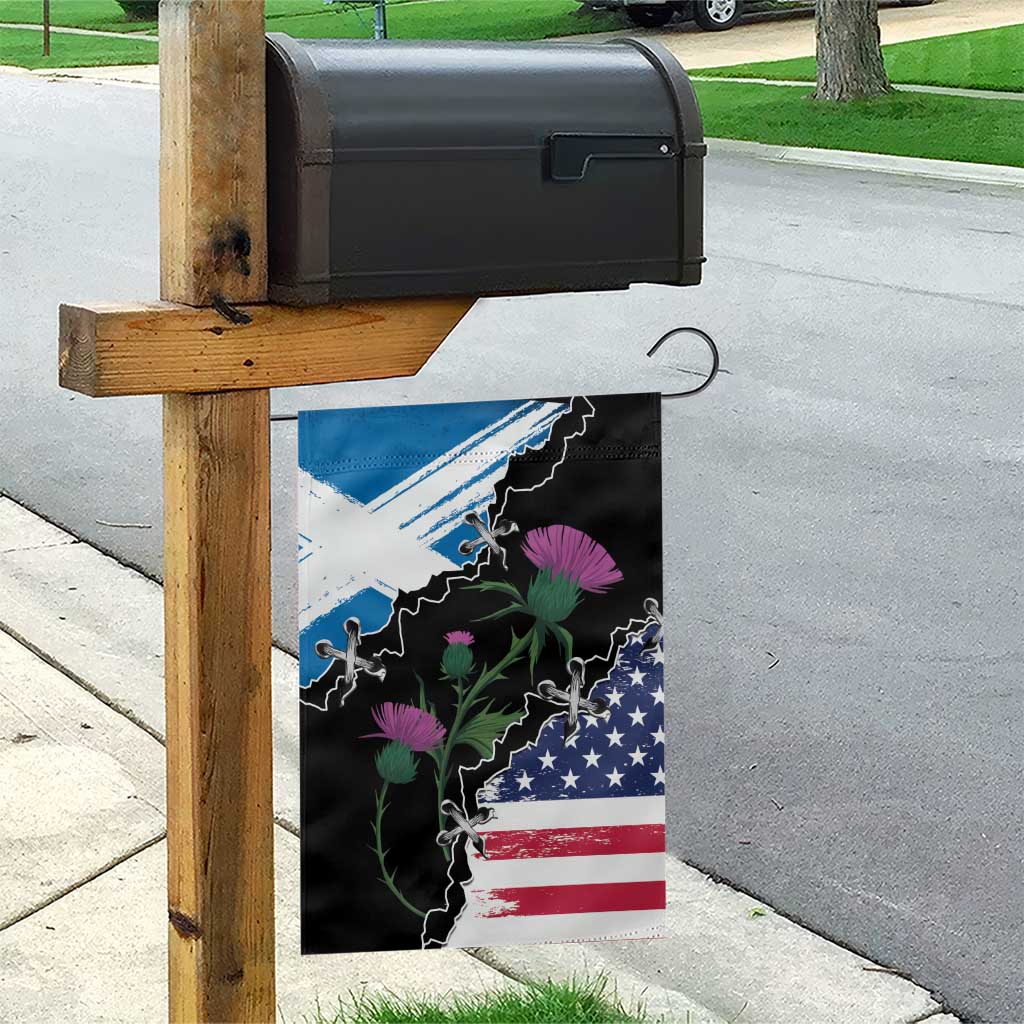 Scottish-American Heritage Month Garden Flag Proud Scottish American Heritage