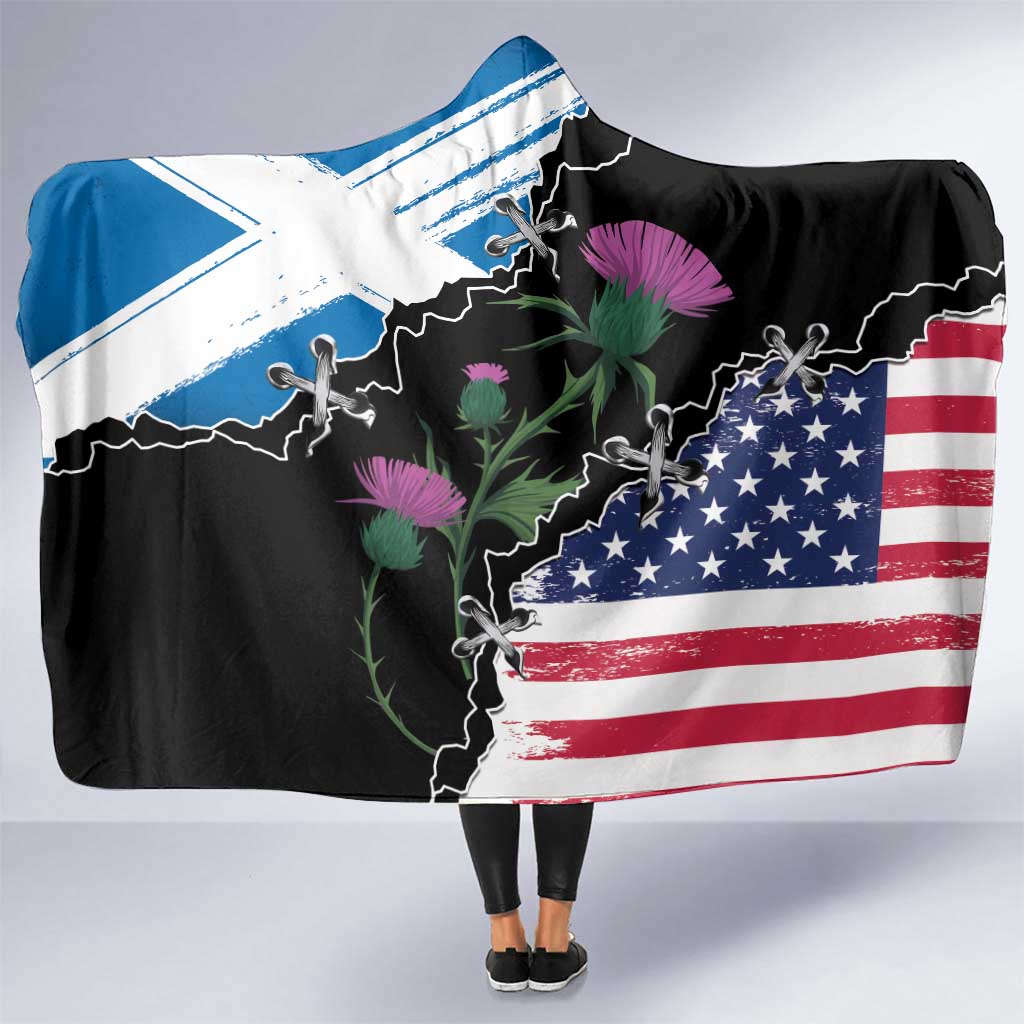 Scottish-American Heritage Month Hooded Blanket Proud Scottish American Heritage