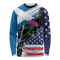 Scottish-American Heritage Month Long Sleeve Shirt Proud Scottish American Heritage