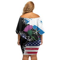 Scottish-American Heritage Month Off Shoulder Short Dress Proud Scottish American Heritage