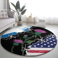 Scottish-American Heritage Month Round Carpet Proud Scottish American Heritage