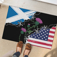 Scottish-American Heritage Month Rubber Doormat Proud Scottish American Heritage