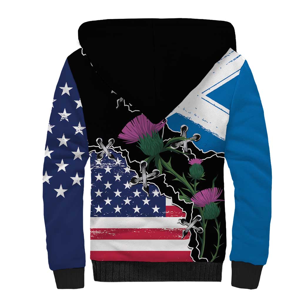 Scottish-American Heritage Month Sherpa Hoodie Proud Scottish American Heritage