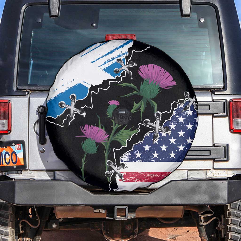 Scottish-American Heritage Month Spare Tire Cover Proud Scottish American Heritage