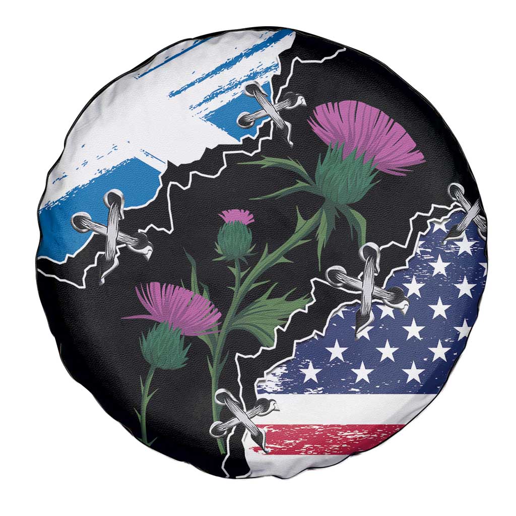 Scottish-American Heritage Month Spare Tire Cover Proud Scottish American Heritage