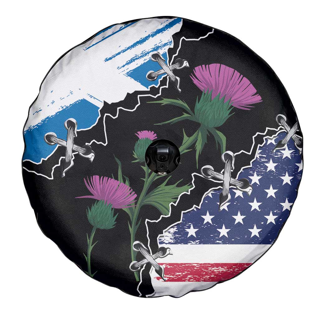 Scottish-American Heritage Month Spare Tire Cover Proud Scottish American Heritage