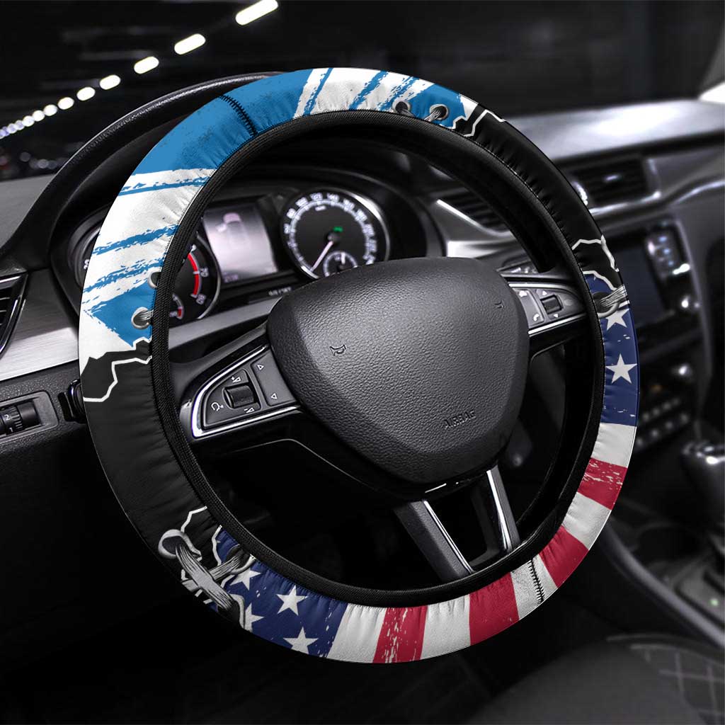 Scottish-American Heritage Month Steering Wheel Cover Proud Scottish American Heritage