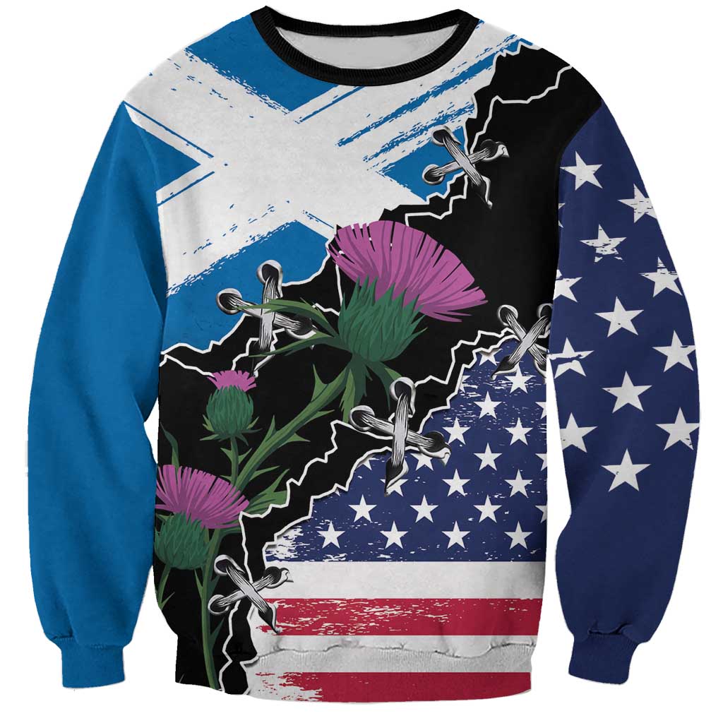 Scottish-American Heritage Month Sweatshirt Proud Scottish American Heritage