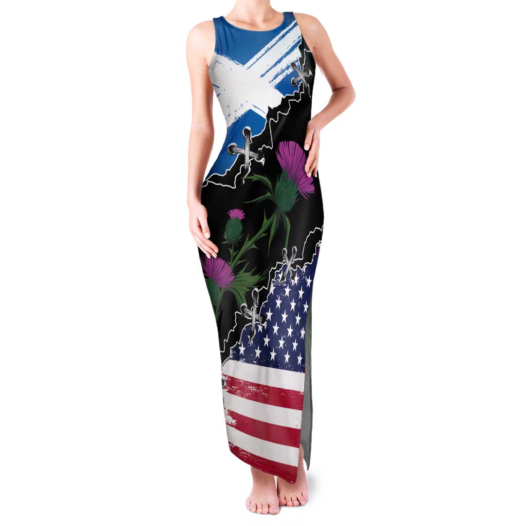 Scottish-American Heritage Month Tank Maxi Dress Proud Scottish American Heritage
