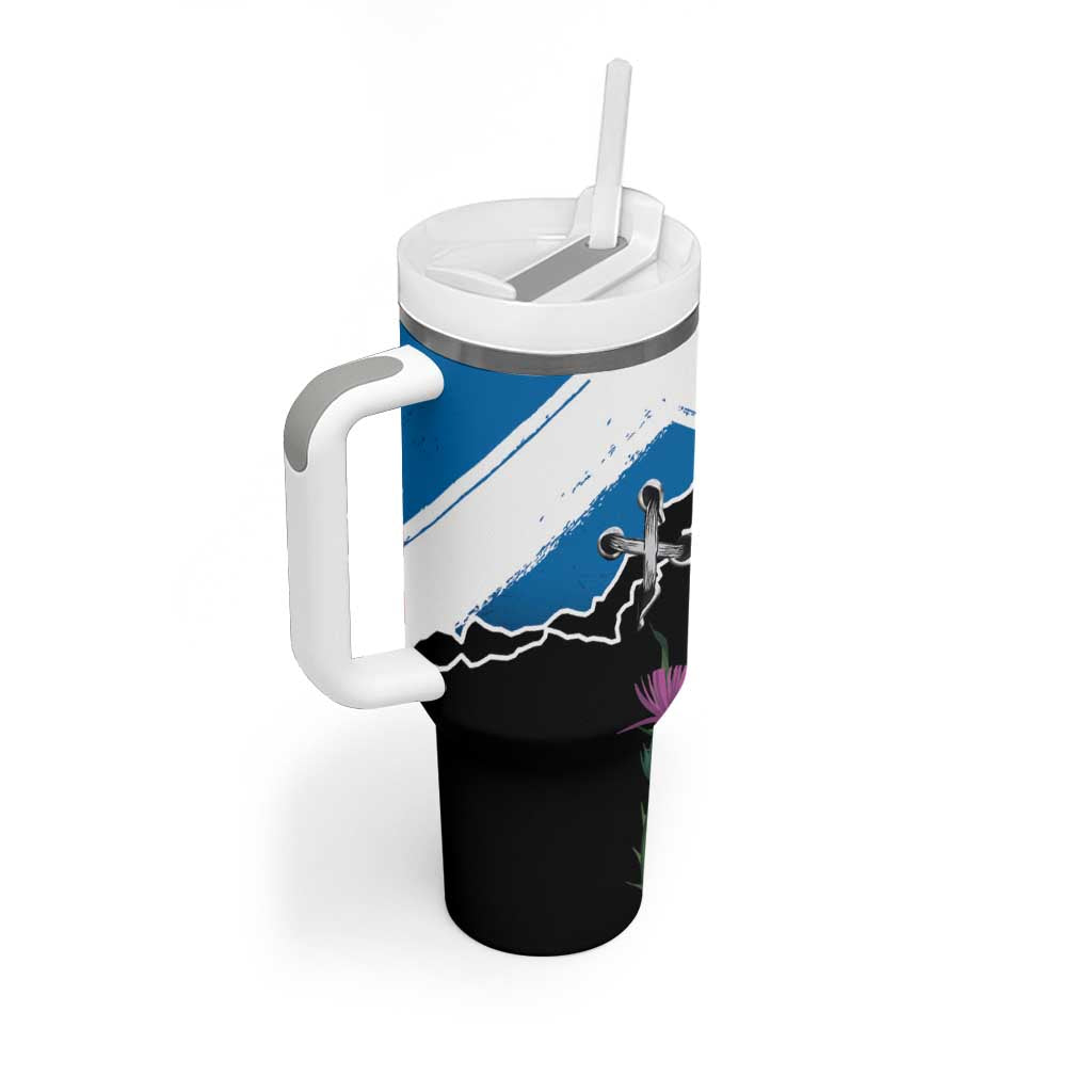 Scottish-American Heritage Month Tumbler With Handle Proud Scottish American Heritage