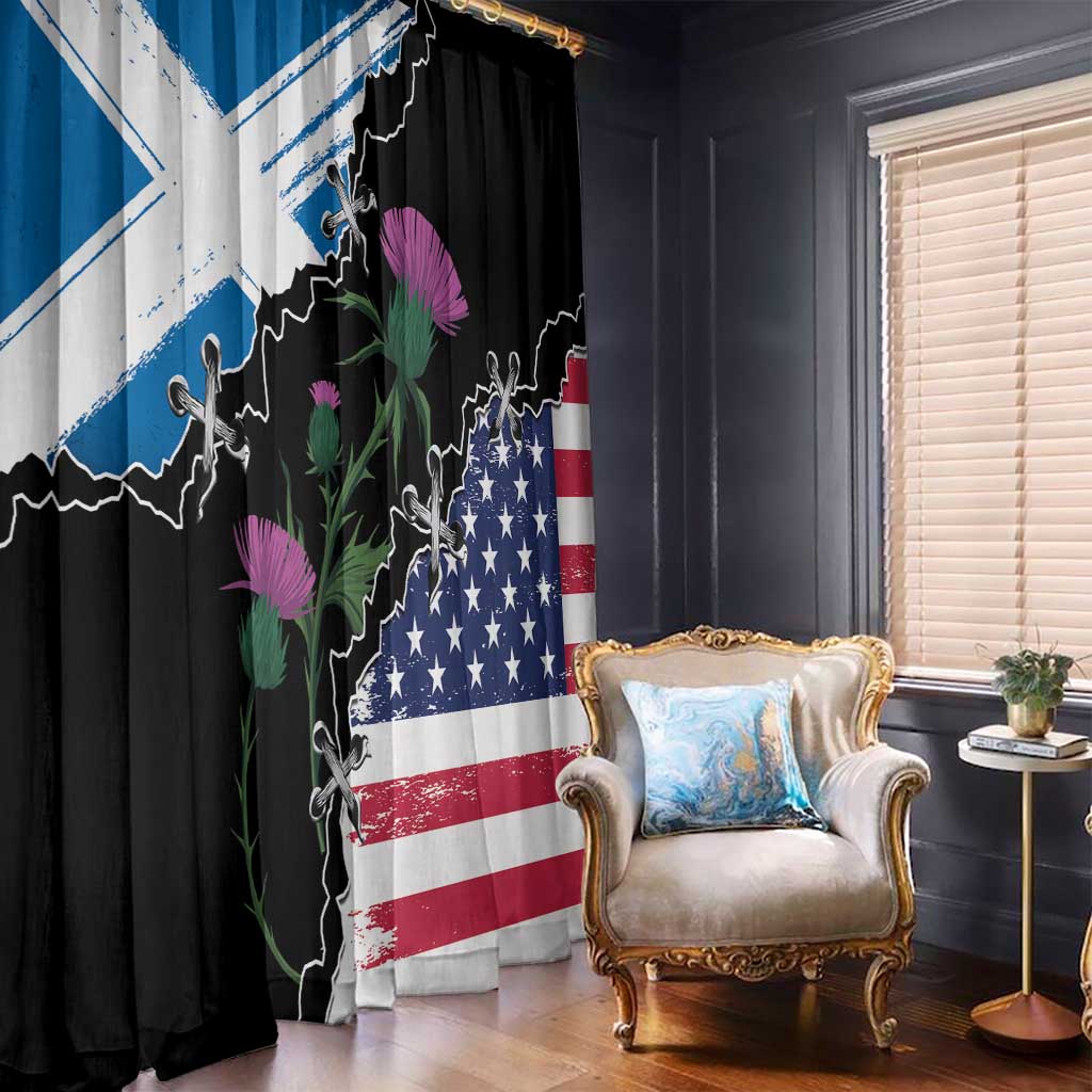 Scottish-American Heritage Month Window Curtain Proud Scottish American Heritage