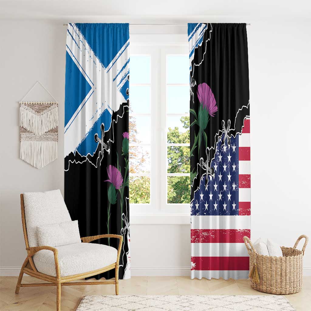 Scottish-American Heritage Month Window Curtain Proud Scottish American Heritage