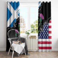 Scottish-American Heritage Month Window Curtain Proud Scottish American Heritage