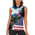 Scottish-American Heritage Month Women Sleeveless Polo Shirt Proud Scottish American Heritage