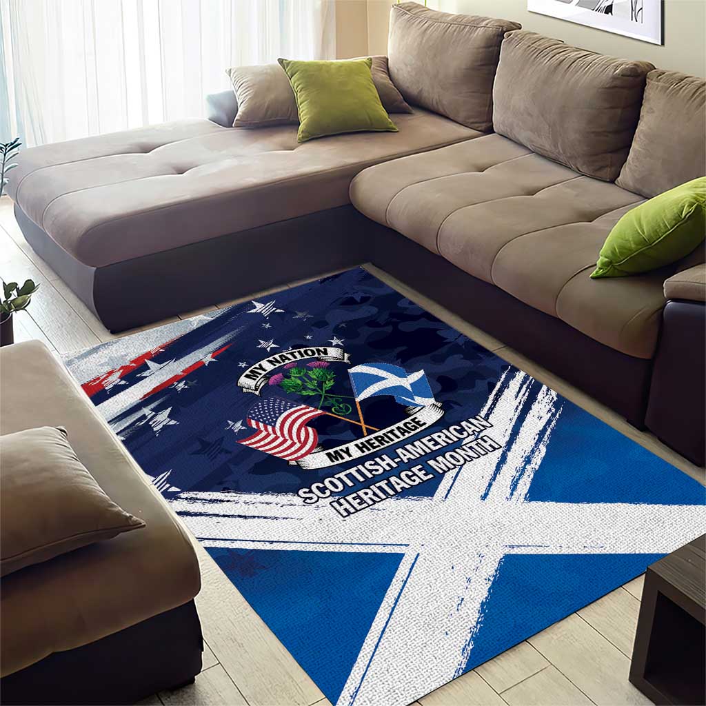 USA Scotland Flag Area Rug My Nation My Heritage