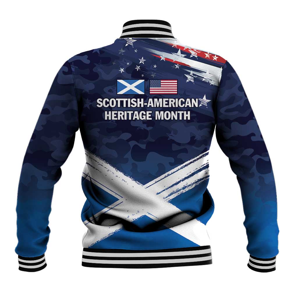 USA Scotland Flag Baseball Jacket My Nation My Heritage