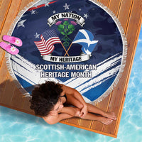 USA Scotland Flag Beach Blanket My Nation My Heritage