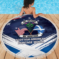 USA Scotland Flag Beach Blanket My Nation My Heritage