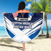 USA Scotland Flag Beach Blanket My Nation My Heritage