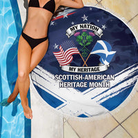 USA Scotland Flag Beach Blanket My Nation My Heritage