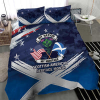 USA Scotland Flag Bedding Set My Nation My Heritage