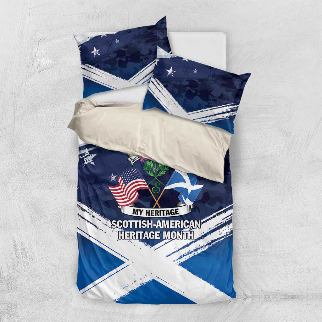 USA Scotland Flag Bedding Set My Nation My Heritage