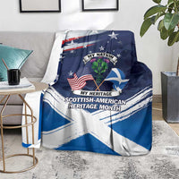 USA Scotland Flag Blanket My Nation My Heritage