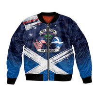 USA Scotland Flag Bomber Jacket My Nation My Heritage
