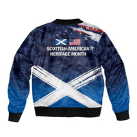 USA Scotland Flag Bomber Jacket My Nation My Heritage